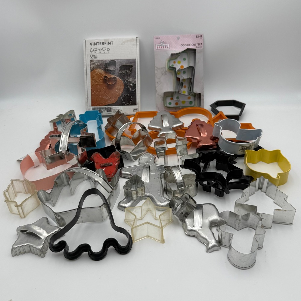 Mix Cookie Cutter Lot IKEA Vinterfint Sunny Side Up Bakery Metal Plastic Shapes